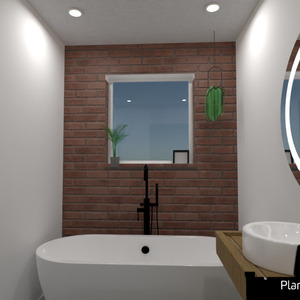 planos apartamento cuarto de baño iluminación 3d