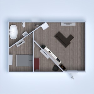 floorplans appartement salle de bains chambre à coucher cuisine chambre d'enfant 3d