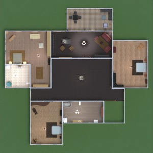 floorplans casa varanda inferior mobílias banheiro quarto quarto garagem cozinha 3d