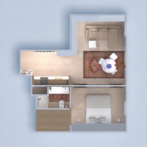 progetti appartamento camera da letto saggiorno cucina 3d
