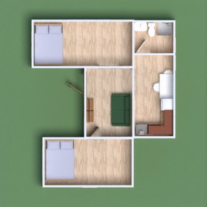 floorplans maison meubles salle de bains chambre à coucher salon 3d