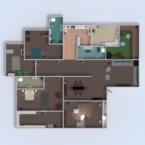floorplans apartamento casa decoração quarto cozinha escritório 3d