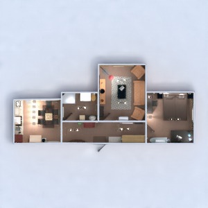 floorplans butas baldai dekoras vonia miegamasis svetainė virtuvė apšvietimas renovacija namų apyvoka prieškambaris 3d