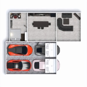 planos dormitorio salón garaje 3d