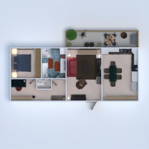 floorplans mieszkanie taras 3d