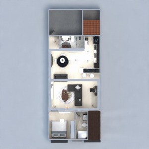 планировки квартира дом гостиная кухня 3d