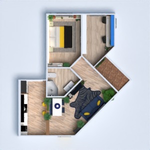 floorplans apartamento mobílias decoração 3d