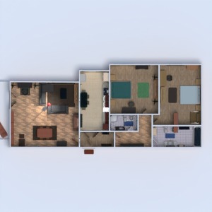 floorplans 公寓 家具 装饰 浴室 卧室 客厅 厨房 家电 3d