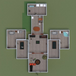 floorplans appartement maison terrasse chambre à coucher garage 3d