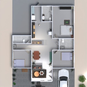 floorplans house terrace decor garage 3d