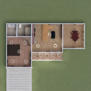 planos casa terraza exterior 3d