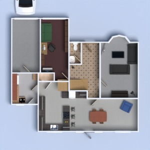 floorplans 独栋别墅 家具 diy 客厅 厨房 3d