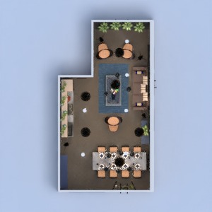 floorplans 独栋别墅 家具 装饰 厨房 餐厅 3d