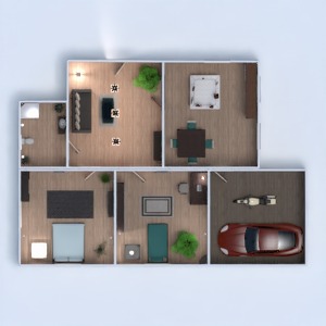 floorplans casa mobílias decoração banheiro quarto quarto garagem cozinha iluminação sala de jantar despensa 3d