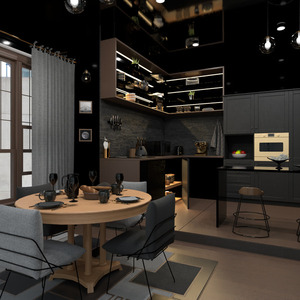 floorplans maison meubles cuisine salle à manger 3d