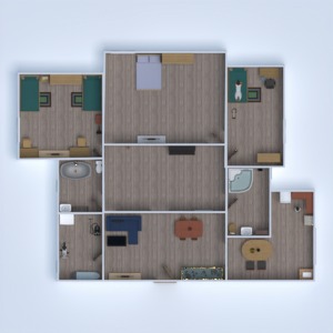 floorplans appartement salle de bains chambre d'enfant maison espace de rangement 3d