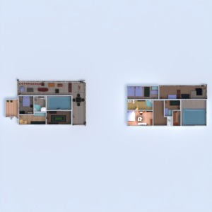floorplans namas baldai vonia miegamasis svetainė eksterjeras vaikų kambarys valgomasis 3d