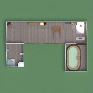 floorplans butas namas miegamasis svetainė virtuvė 3d