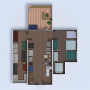 planos casa muebles despacho 3d