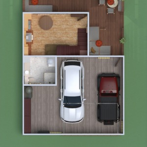 floorplans varanda inferior garagem área externa 3d