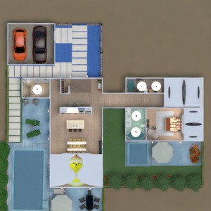 floorplans butas terasa baldai dekoras pasidaryk pats vonia miegamasis svetainė garažas virtuvė eksterjeras 3d