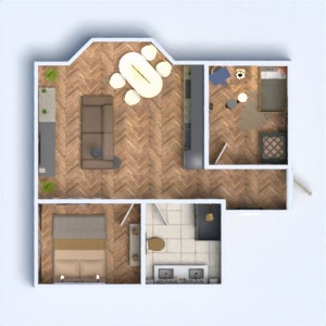 floorplans dom przechowywanie garaż pokój dzienny 3d