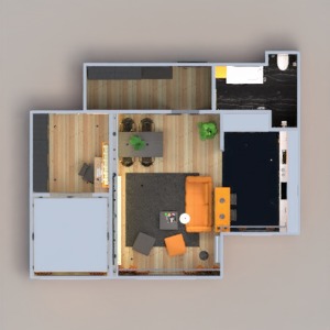 floorplans apartamento banheiro quarto cozinha iluminação utensílios domésticos 3d