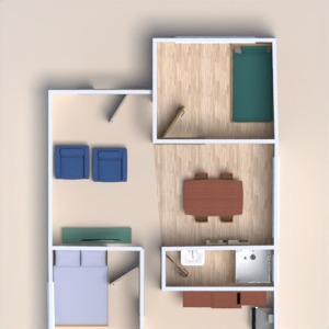 floorplans dom meble łazienka pokój dzienny kuchnia 3d