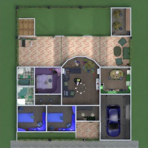 floorplans maison terrasse meubles décoration salle de bains chambre à coucher salon garage cuisine chambre d'enfant espace de rangement entrée 3d