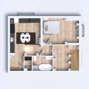 floorplans 独栋别墅 露台 家具 装饰 结构 3d