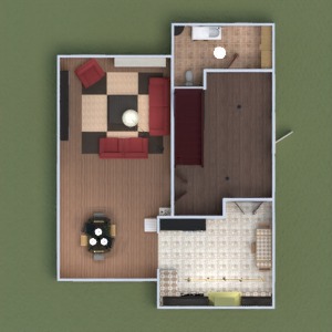 planos casa terraza cuarto de baño dormitorio cocina iluminación 3d