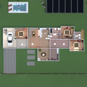 floorplans 独栋别墅 露台 家具 照明 改造 3d