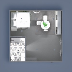 planos apartamento cuarto de baño dormitorio salón cocina 3d
