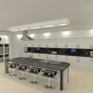 floorplans butas virtuvė 3d
