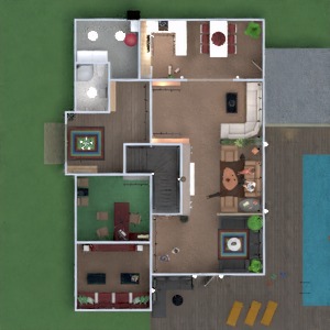 floorplans mieszkanie dom taras meble wystrój wnętrz zrób to sam łazienka sypialnia pokój dzienny garaż wejście 3d