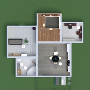 floorplans namas baldai svetainė virtuvė biuras 3d
