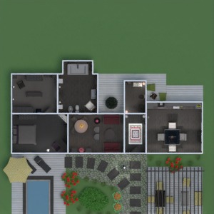 planos casa decoración salón arquitectura 3d