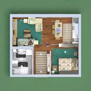 progetti appartamento decorazioni monolocale 3d