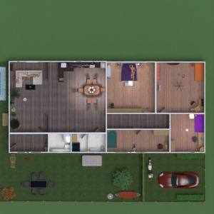 floorplans house furniture bedroom garage kitchen household cafe dining room 3d