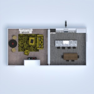 planos casa muebles decoración comedor 3d
