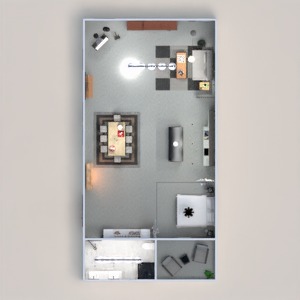 floorplans apartamento quarto utensílios domésticos estúdio 3d
