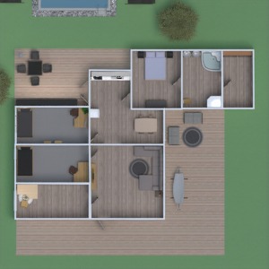 floorplans namas terasa svetainė eksterjeras biuras 3d