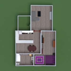 planos apartamento muebles cocina arquitectura descansillo 3d