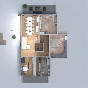 floorplans namas baldai miegamasis virtuvė namų apyvoka 3d