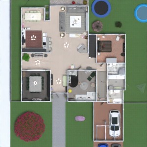 floorplans wohnung garage lagerraum, abstellraum haus terrasse 3d