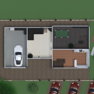 floorplans house garage outdoor 3d