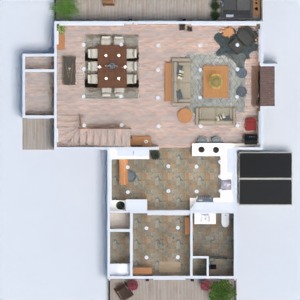 floorplans 独栋别墅 卧室 客厅 改造 餐厅 3d