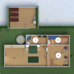 floorplans dom meble wystrój wnętrz sypialnia pokój dzienny garaż kuchnia oświetlenie 3d