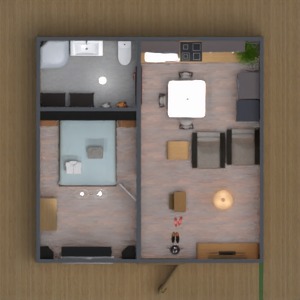planos casa muebles cuarto de baño dormitorio 3d