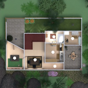 floorplans 独栋别墅 卧室 客厅 厨房 景观 结构 3d
